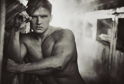 Strong guy b&w